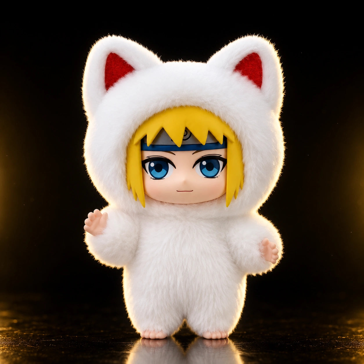 Minato Namikaze Plush Figure — Yellow Flash | Cat Costume | Hidden Leaf Legends Vol.3