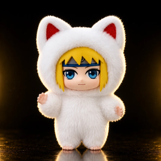 Minato Namikaze Plush Figure — Yellow Flash | Cat Costume | Hidden Leaf Legends Vol.3