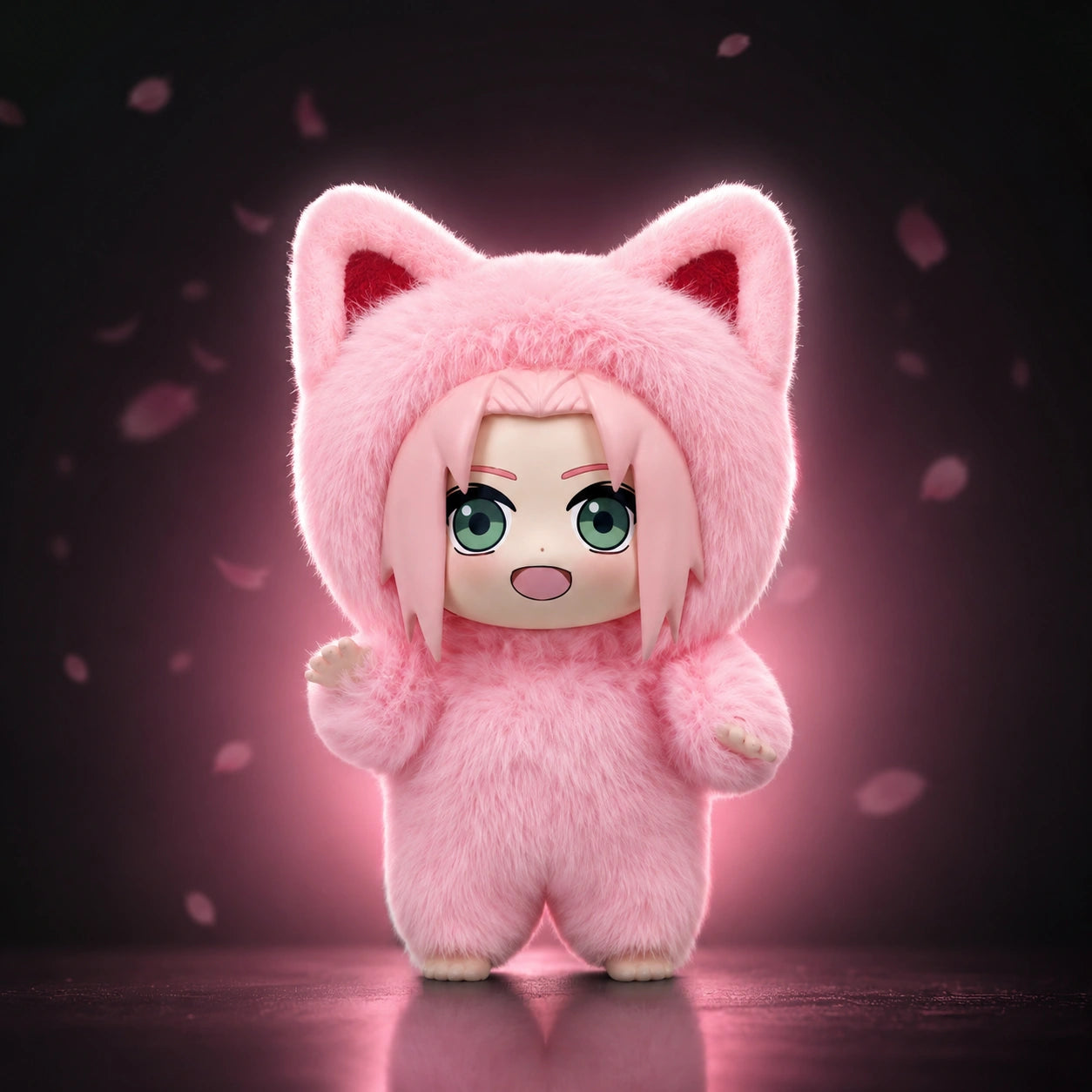 Sakura Plush Figure — Cat Costume | Hidden Leaf Legends Vol.3