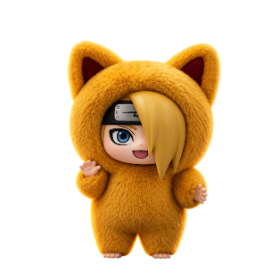 Deidara cat-costume plush