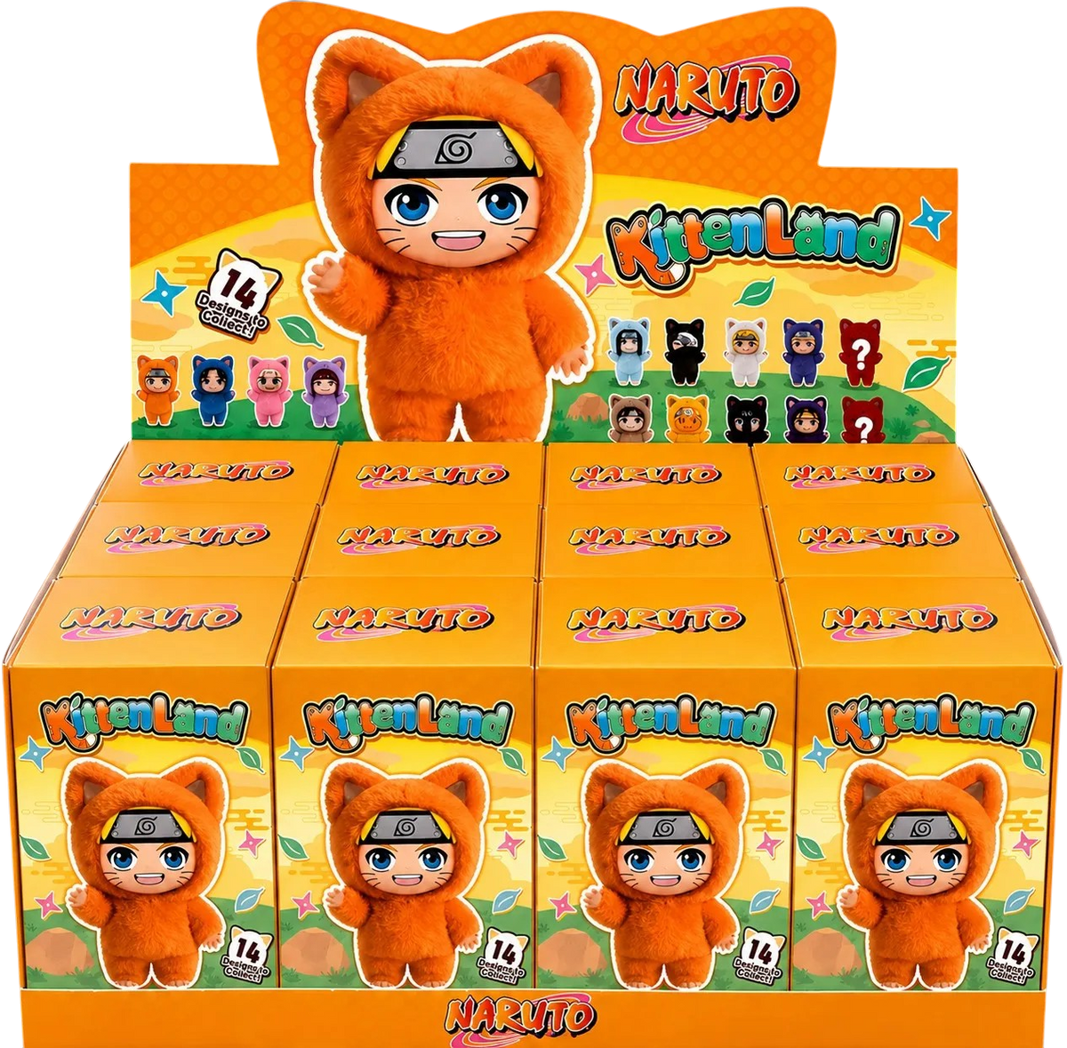 Hidden Leaf Legends Vol. 3 — sealed display box with all twelve plushies